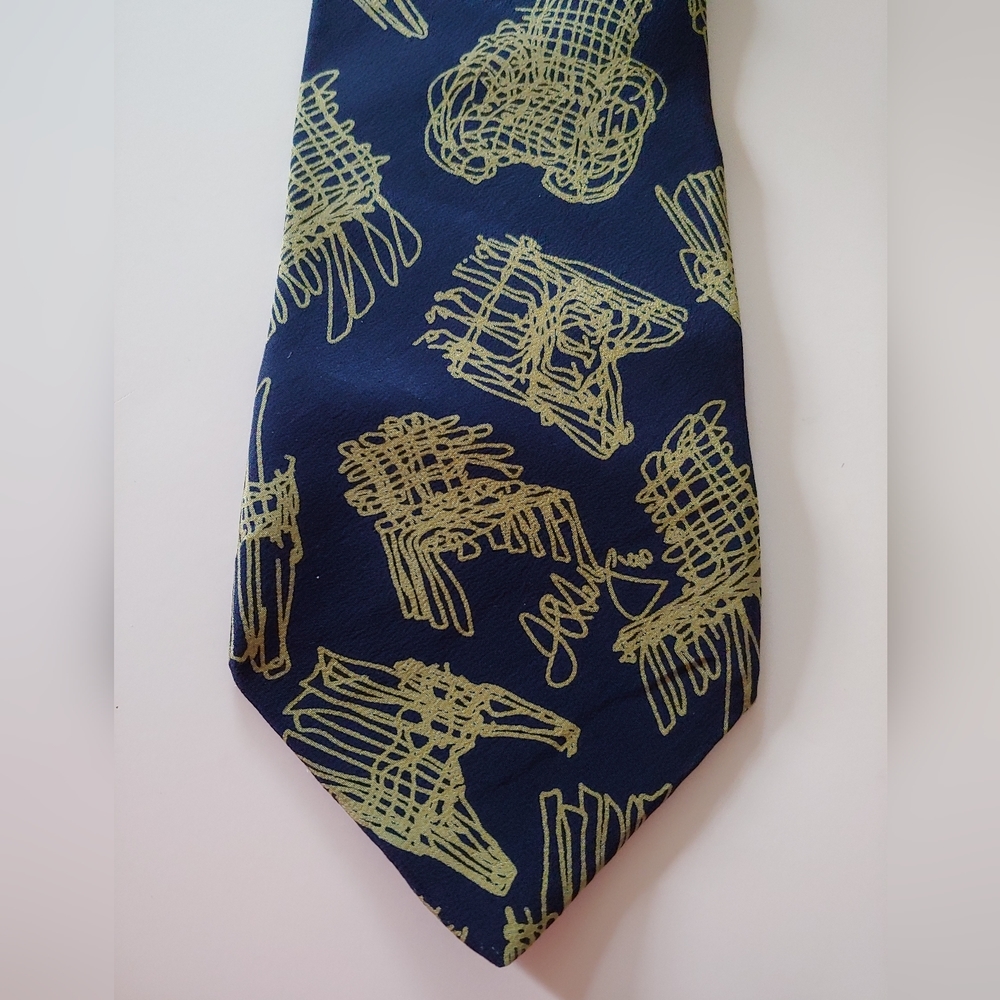 Frank Gehry chair Knoll collection silk tie